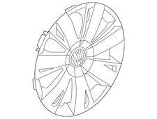 Genuine Volkswagen Wheel Cover 5c0-601-147-e-qlv Genuine Volkswagen Wheel Cover 5c0-601-147-e-qlv