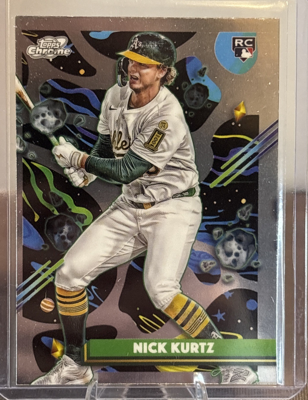 2025 Topps Cosmic Chrome Nick Kurtz RC Base #183 Oakland Athletics Rookie ROY