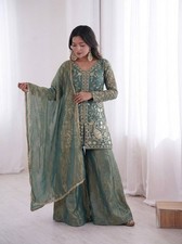 Pakistani Dress Salwar Kameez Ready To Wear Suits Indian Wedding Pure Fancy silk