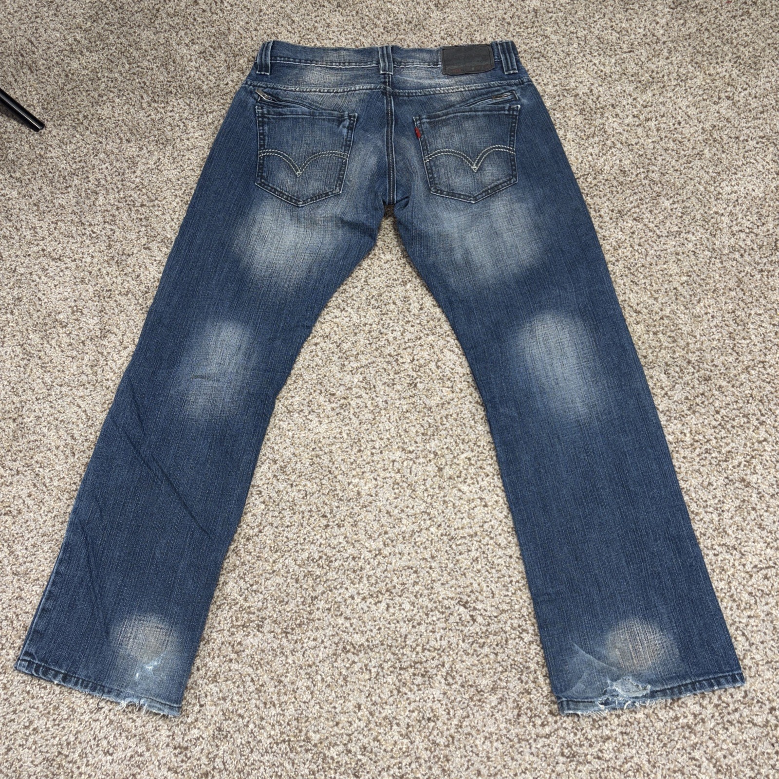 Levis 514 Jeans Mens 32x30 Blue Denim Slim Straight Fits 32 X 29 Unique - View 13