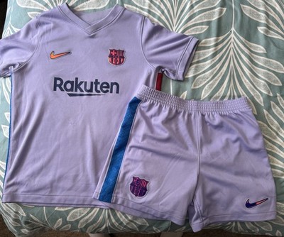 Kinder Barcelona FC Drittes Auswärtstrikot 2021/22 - Alter 6-7 (116-122 cm) Shirt & Shorts