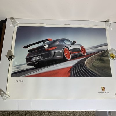 PORSCHE OFFICIAL 911 GT3 RS TRACK LIMITED EDITION SHOWROOM POSTER REAR VIEW 09 