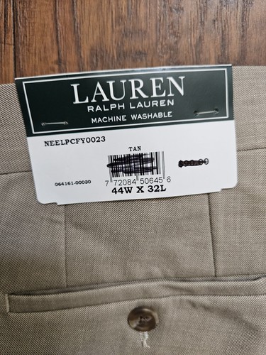 Lauren Ralph Lauren Pantaloni Uomo 44x32 REALI Tan UltraFlex Vestibilità Classica NUOVI $90 - Foto 3 di 4