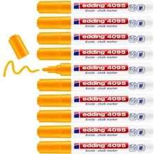 Edding 10 Pack Chalk Marker 4095 Round Tip 2-3mm Neon Orange