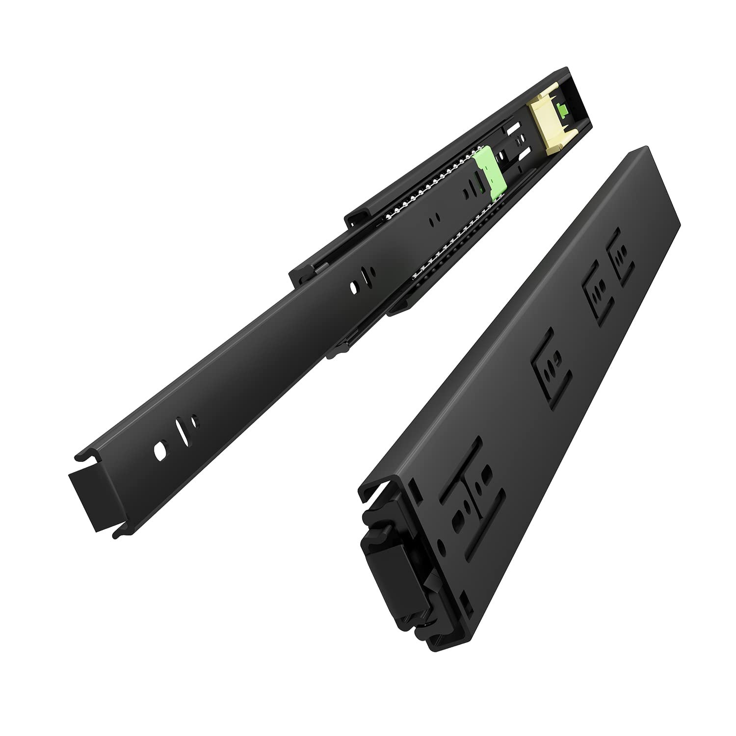 12" Push to Open Drawer Slide, #VF1245, 3-Fold Full Extensio