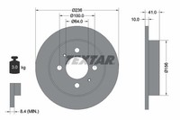 2X Textar Bremsscheibe Bremsscheiben Satz Bremsen Hinten 92128600