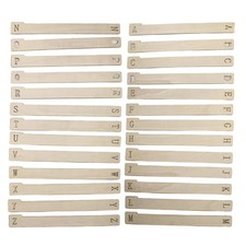 26Pcs Vinyl Record Dividers A-Z Wooden Dividers Alphabetical Record Clip Divider