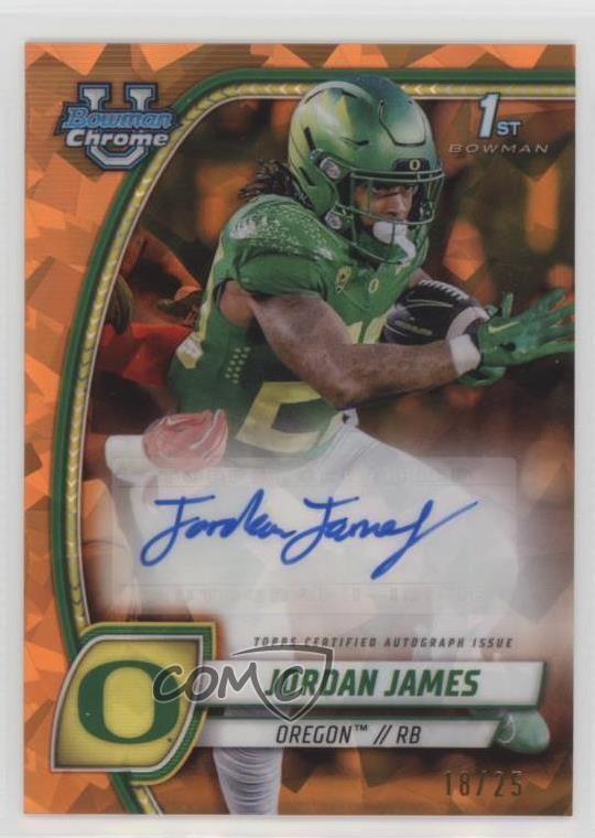 2024 Bowman U Chrome Sapphire Prospect Orange Refractor 18/25 Jordan James Auto