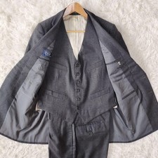 POLO RALPH LAUREN Business Suit Gray Men 3 Piece Vintage Size M Used