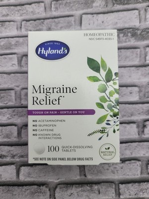 Hylands MIGRAINE RELIEF homeopathic 100 Quick-Dissolving Tablets natural
