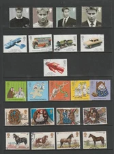 10 SET'S OF COMMEMORATIVE STAMPS IN F/USED CONDITION.