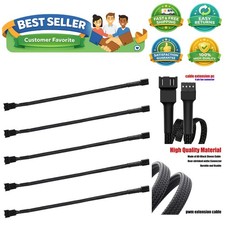 12" pwm Fan Extension Cable 4 pin Fan Extension Cable Cable Extension pc PC F...