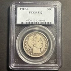 1912-S Barber Half Dollar — PCGS F12 🔥 Better Date