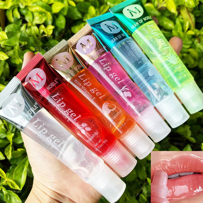 6 Stück Fruity Flavor Watery Glossy Lipgloss Set Clear Lip Gel