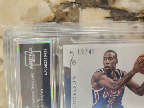 2014 National Treasures Kenny Anderson Material Treasures 19/49 Patch/Auto 9.5 - Picture 3 of 4