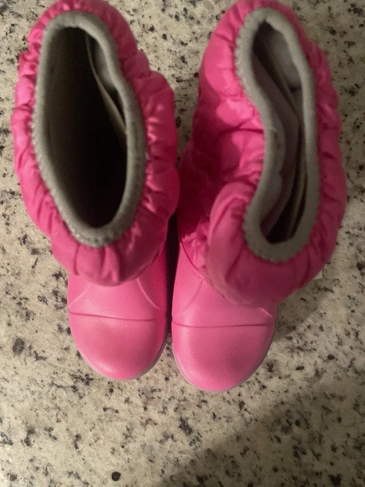 Crocs Kids Winter Puff Pink Boots Sz 13c - Image 4 of 4