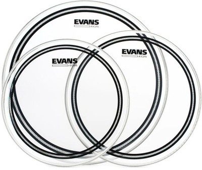 Evans EC2 Clear Tom Pack - 12'', 13'', and 16'' Heads