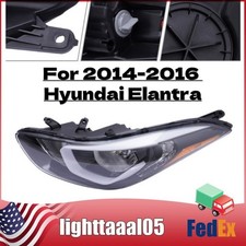 Left Driver Side For 2014 2015 2016 Hyundai Elantra Halogen Headlight Headlamp