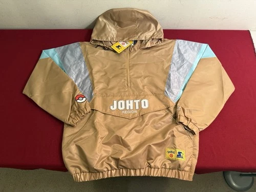 Pokemon Starter Pullover Jacket Gold Johto Pokemon x Target Size Large NEW video thumbnail