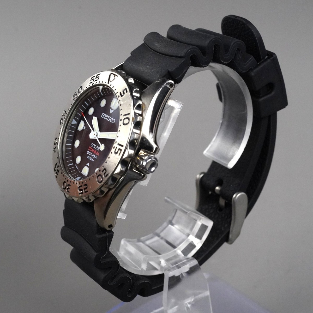 SEIKO SOLAR TITANIUM SCUBA セイコー ソーラー チタン 5K25-0A10 200m 