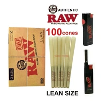 raw classic LEAN size pre rolled cone +RAW PHOENIX ULTIMATE SMOKERS LIGHTER