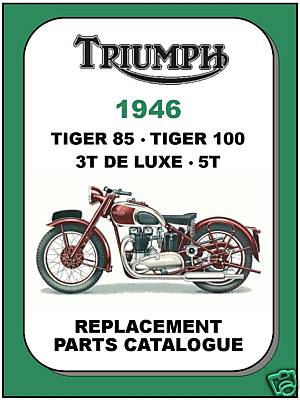TRIUMPH Parts Manual T120 TR5 5T 6T T100 T110 3T TR6 All Years