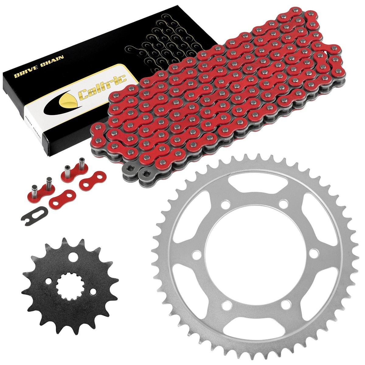 Red Drive Chain And Sprocket Kit for Kawasaki Ninja ZX-6 ZX600E