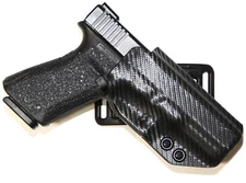 REVKELOWB Cross Draw 2 Slot Belt slide holster for pistols with Viridian Laser