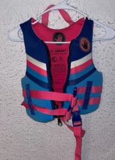 BODY GLOVE CHILD SEGMENTED LIFE JACKET VEST 33-55LBS PINK BLUE ZIP BUCKLE