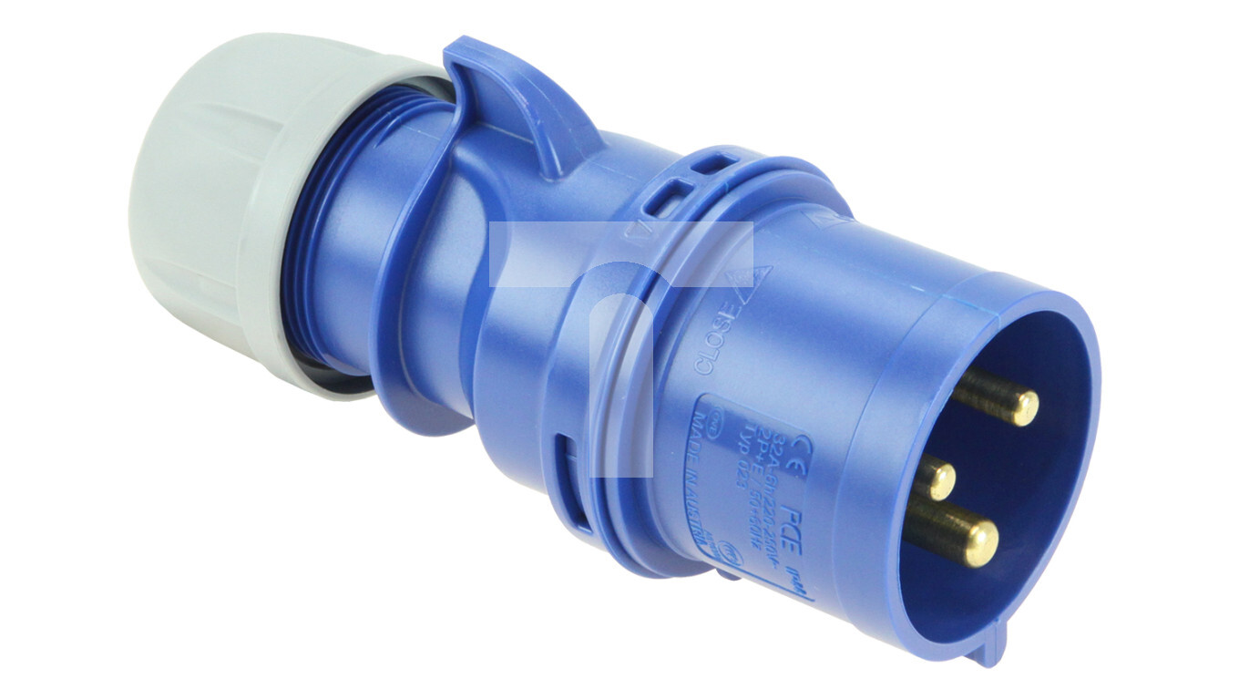 Portable plug 32A 3P 230V blue IP44 SHARK 023-6 /T2UK