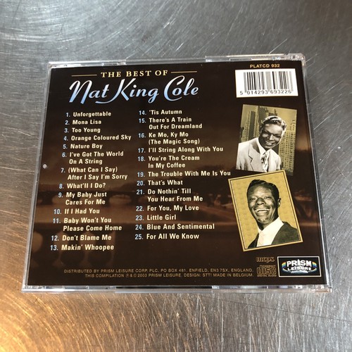 The Best of Nat King Cole CD - Mona Lisa, Unforgettable, Too Young - Picture 2 of 4