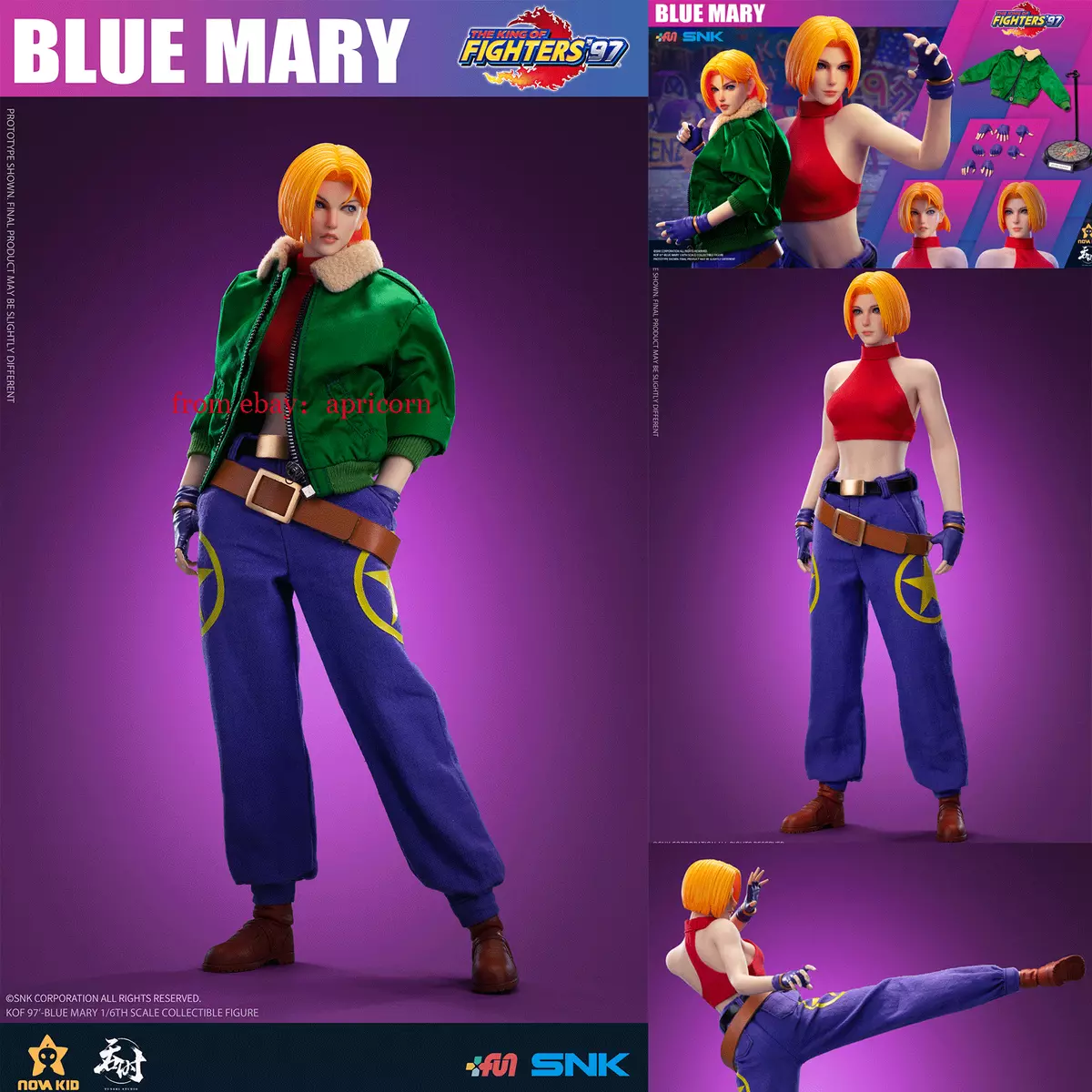 TUNSHI STUDIO - SNK - THE KING OF FIGHTERS '97 - BLUE MARY 1/6TH ACTION  FIGURE