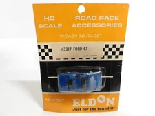ELDON HO SCALE SLOT CAR 12 VOLT BLUE FORD GT #3217 NEW SEALED