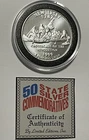 1999 New Jersey 50 State Commemorative Coin 1 Troy Oz .999 Fine Silver Round