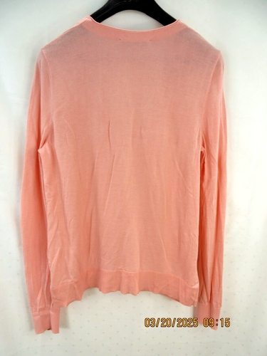 ANN TAYLOR LOFT Gr. Damen L Baumwolle/Rayon babyrosa sehr dünne V-N Strickjacke Pullover - Bild 10 von 17