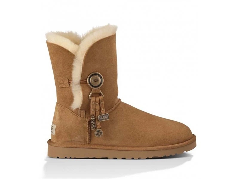 Tan uggs sales with buttons