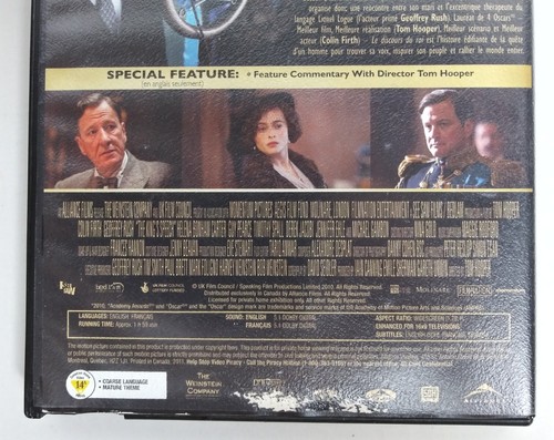 The King's Speech DVD Colin Firth VERY GOOD - Picture 3 of 4