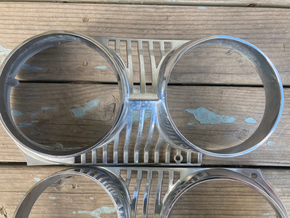 Mercury Monterey 1962 faros delanteros biseles anillo retenedor lámpara rejilla juego Foto 2 de 4