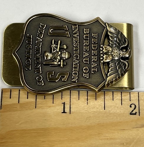 FBI Federal Bureau of Investigation Badge Money Clip - Picture 3 of 3