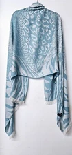AVOLTO Light Blue Made In Italy Large Rectangular Scarf Shawl NWT $120