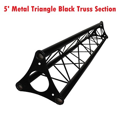 5ft Lighting Triangle Bolted Truss 5' span Stand Universal DJ Metal 10'' Diameter