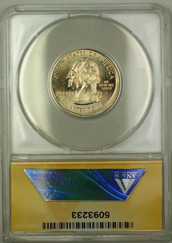 2006 North Dakota State Quarter Coin ERROR Missing Rev Clad Layer ANACS MS-63 RB - Image 2 of 2