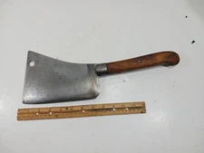 Cleaver No 8 Nichols Bros Mass USA butchers tool fine carbon steel 