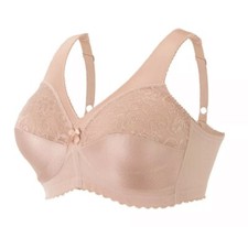 Glamorise Full Figure 46C Blush Magic Lift Original Soft Cup Bra 1000 NEW