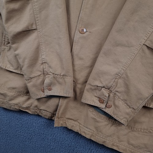 Vintage MOOSE CREEK Jacket Mens 2XL Khaki Brown Barn Field Coat Flannel Lined - Picture 4 of 11