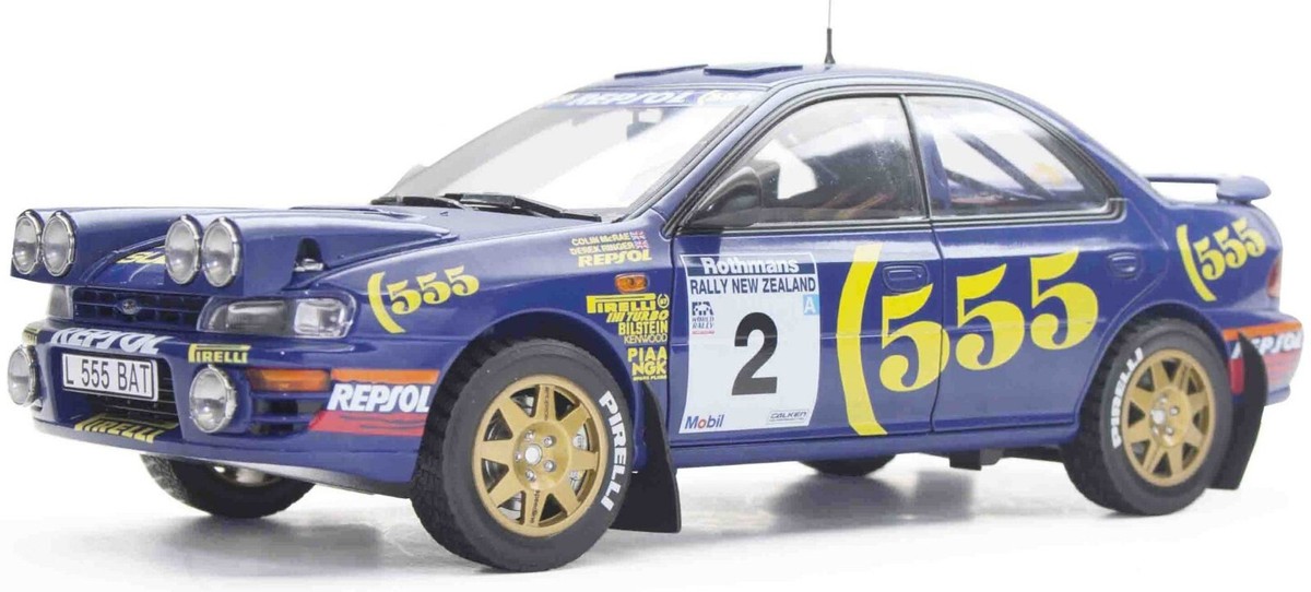 1/18 Subaru Impreza 555 ( Night Version ) Winner Rally New Zealand
