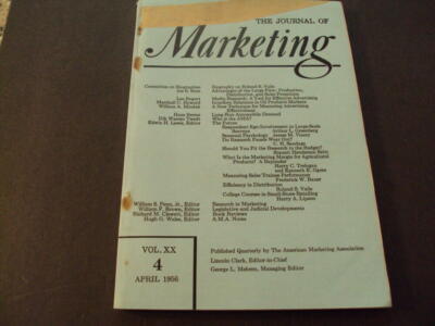 Journal of Marketing Apr 1956  American Marketing Association ID:60700