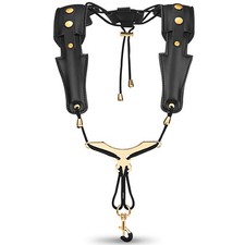 New Saxophone Double Shoulder Strap Harness, Adjustable Sax Strap Rotatable Hook