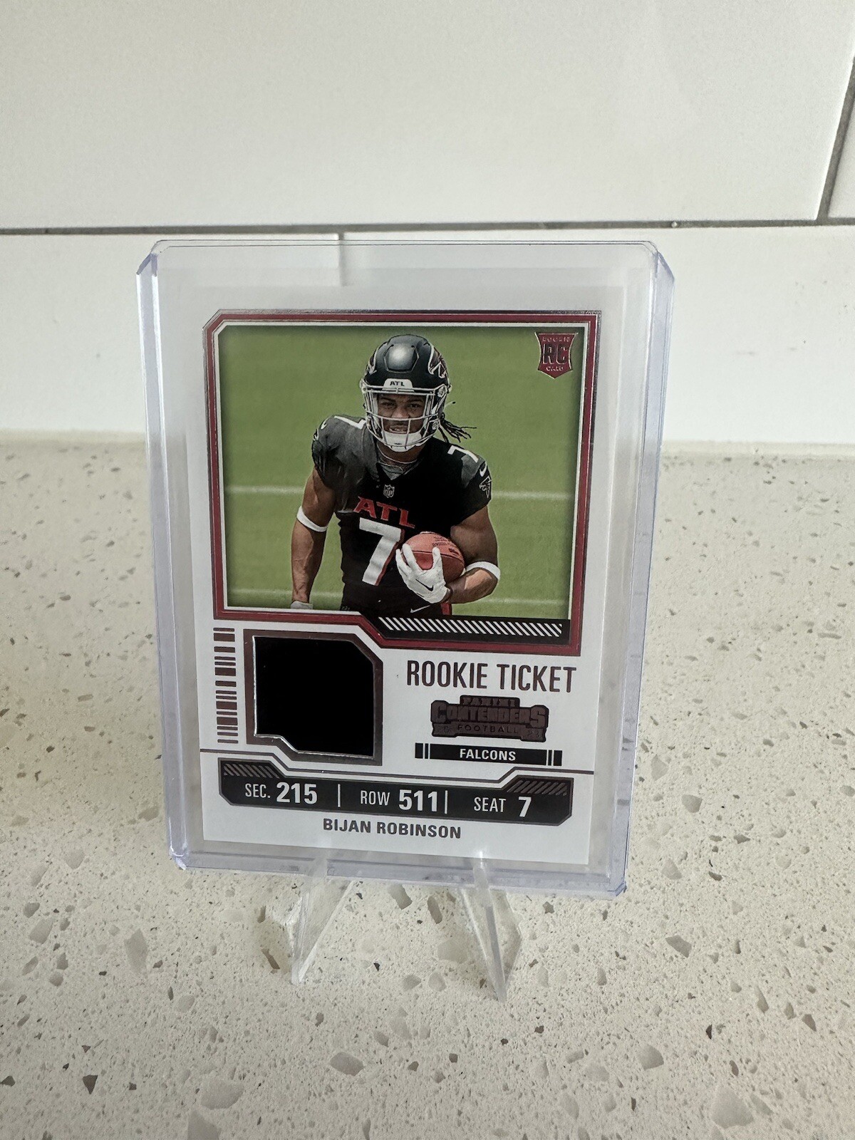 2023 Panini Contenders - Rookie Ticket Swatches  #TS4 Bijan Robinson (MEM, RC)