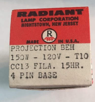 Radiant Projection BEH 150w-120v-T10 4 Pin Base
